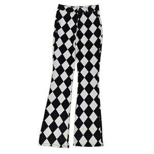 Motel Rocks Zoven Flare High-rise Trouser Jeans Harlequin Black/White size XS(4)